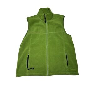 L.L.‎ Bean Men's Fleece Vest Full Zip Sleeveless Jacket Coat Green Small